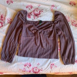 Purple, Semi cropped Top